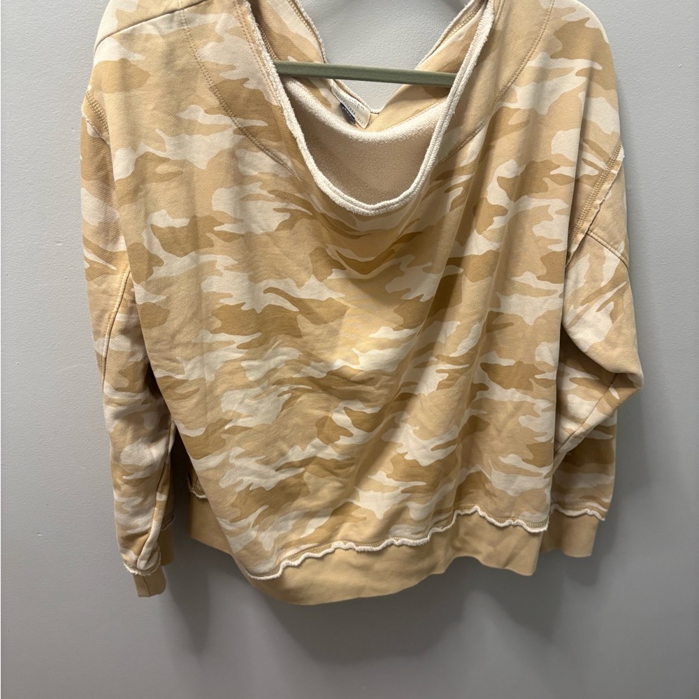 American Eagle Outfitters Tan Off-the-Shoulder Sweater